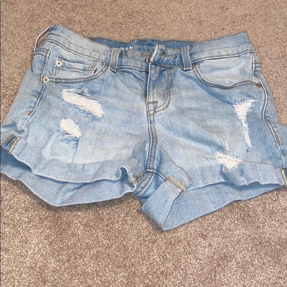 ripped jean shorts
